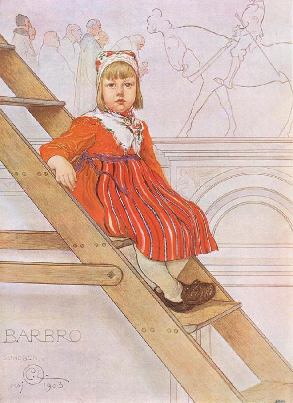 Carl Larsson Barbro oil painting image